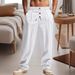 Men’s Linen-Blend Casual Pants – Loose Fit, Breathable & Lightweight For Spring/Summer_viptrois.com