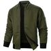 Men's New Zipper Stand-up Neck Sweater Jacket Men's Casual Plaid Cardigan Sweater_viptrois.com