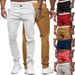 Pure Color Men's Casual Trousers Slim Fit Pants For Men Cargo Pants Clothing Style Long Trousers And Versatile 2023 Pant_viptrois.com