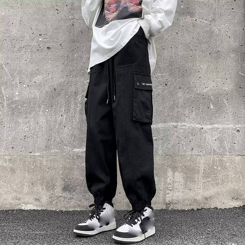 Men's Clothing High Street Overalls Retro Loose Casual Fashion Brand Spring And Autumn Army Green Leggings Pants_viptrois.com