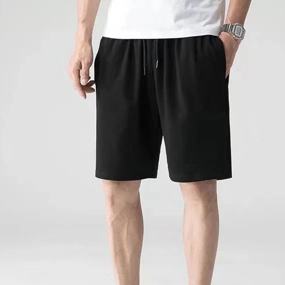 Men's Clothing Summer Large Size 5 Point Pants Loose Men's Casual Thin Straight Beach Pants Pajamas Sweatpants_viptrois.com