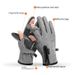 Cycling Gloves Winter Outdoor Sports Warm Gloves Men's Windproof And Waterproof Plus Velvet Zipper Non Slip Bicycle Touch Screen Cycling Gloves_viptrois.com