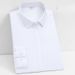 Men's Clothing Long Sleeve Bamboo Fiber Shirt - Wrinkle-Free Professional Blouse, V-Neck & Square Neck Office Wear, Comfortable Business Casual Top_viptrois.com