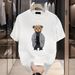 2025 Summer New Light Luxury Men's T-shirt Short Seved Minimalist Design With Printed Round Neck Fashion Brand_viptrois.com
