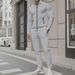 Men's Casual Suits Long Sleeved Pocket Zipper Shirt Jacket Trousers Two Piece Suit Men_viptrois.com