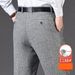 Autumn And Winter Woolen Velvet Trousers Men's Straight Thickened Trousers Loose Straight Business Casual Black Non Iron Suit Trousers Men_viptrois.com