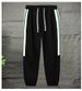 Men's Casual Sportswear Set Half-Zip Hoodie & Jogger Pants Stylish Color Block Matching Outfit (5XL-11XL)_viptrois.com