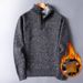 Men's Fleece-Lined Zip-Up Sweater – Thick Winter Pullover (Dark Gray/Light Gray/Espresso/Blue Gray/Burgundy, M-XXXL)_viptrois.com