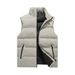 Men's Clothing Men's Shiny Puffer Vest - Winter Lightweight Quilted Sleeveless Jacket For Couples & Students (Black, White, Silver Grey) - M To XXXL_viptrois.com