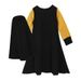 Kids' Clothing Spring and autumn girls long sleeved round neck dress + bow headscarf two piece children's clothing ins_viptrois.com
