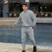 Streetwear Waffle Knit Tracksuit Set - Long Sleeve Tee & Pants, Unisex Casual Outfit For Men & Women (White, Grey, Black, Khaki)_viptrois.com