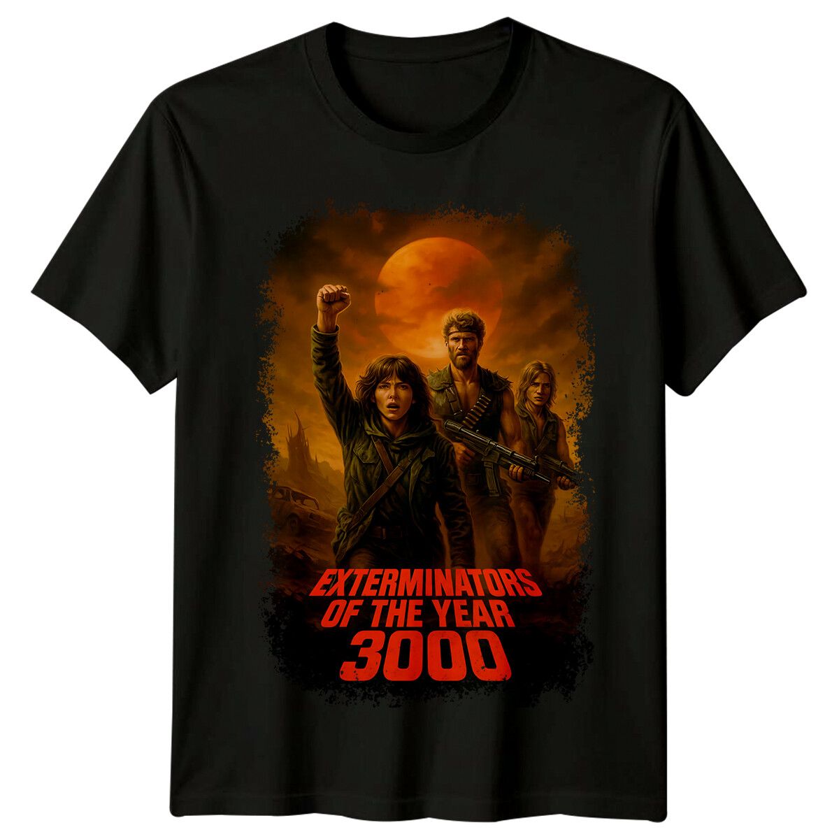 Exterminators Of The Year 3000 (1983) Movie Poster Inspired 100% Cotton T-shirt Mens Tees Top Retro 80s_viptrois.com