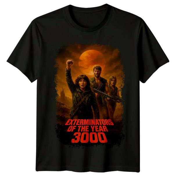 Exterminators Of The Year 3000 (1983) Movie Poster Inspired 100% Cotton T-shirt Mens Tees Top Retro 80s_viptrois.com