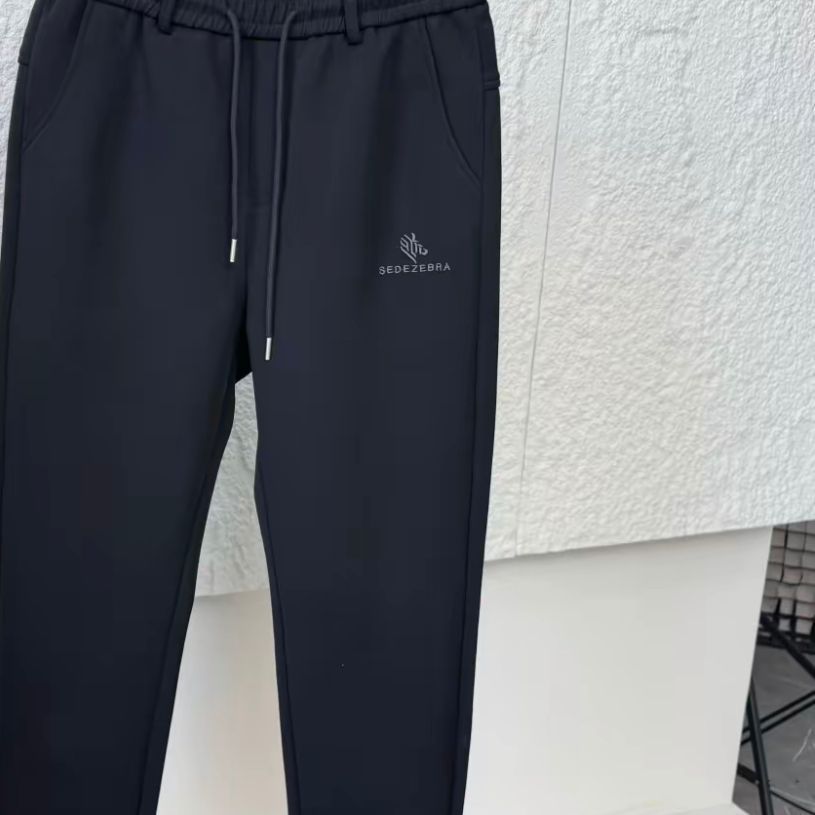 Autumn Winter Men's Fleece Lined Thickened High-Quality Slightly Loose Straight-Leg Casual Simple Fashion Versatile_viptrois.com