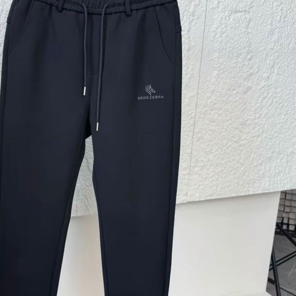 Autumn Winter Men's Fleece Lined Thickened High-Quality Slightly Loose Straight-Leg Casual Simple Fashion Versatile_viptrois.com