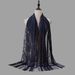 Malaysian Long Scarf Shawl - Solid Color Lace Hijab With Hollow Tassel (Silk Blend, Summer Wear, Women's Fashion)_viptrois.com