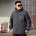 Pulse Plus Size Men's Clothing Autumn Winter New Waterproof Windproof Trench Coat Jacket Oversized Hooded Top_viptrois.com