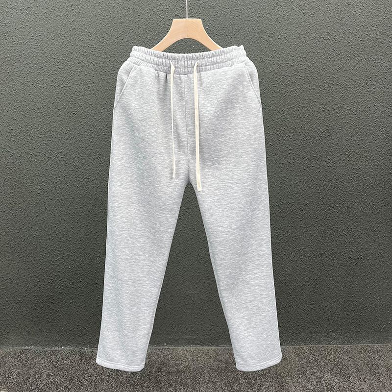 Men's Clothing Autumn New Solid Color All Match Straight Casual Pants Men's Fashionable Simple Wide Leg Sports Pants_viptrois.com