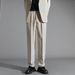 Men's Black Flowy Suit Trousers High-End Straight Leg Loose Fit Business Casual Dress Pants Korean Style Elastic Autumn_viptrois.com