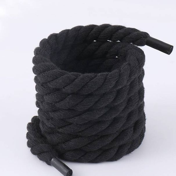 Shoe Accessories Thick Round Black Warrior Black Powder Beige Shoelace Rope_viptrois.com
