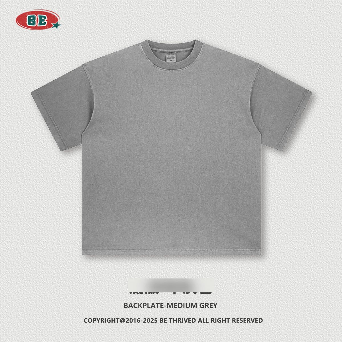 Men's Clothing Retro Simple White Ink Printed Heavy Tee Loose And Handsome Short Sleeved T Shirt For Men_viptrois.com