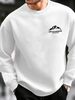 Men's Loose Casual Fashionable Mountain And Letter Pattern Printed Round Neck Long Sleeved Sportswear For Autumn And Winter_viptrois.com