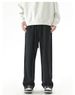 Men's Casual Sports Pants Gray Striped Loose Fit Straight Leg Trendy Sweatpants Plus Size Solid Color Long Pants For Spring Autumn_viptrois.com