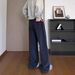 Men's Navy Blue Street Dance Pants – Curved Waistband & Drop Cuff Design For Hip-Hop/Jazz Movement (Black/Navy) – Polyester Wind-Resistant Comfort_viptrois.com