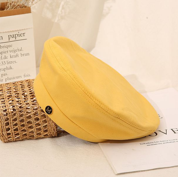 for Women, Black Octagonal Summer Thin British Korean Version, Trendy M Label Style, Painter Beret Hat_viptrois.com