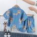 Kids’ Clothing Boys Summer Denim Short Sleeved Shirt Suit Two Piece Set Children's Clothing Trendy And Handsome Clothes_viptrois.com