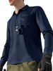 Monochrome Man- Men's Long Sleeve Loose Top Turn-Down Collar European And American Autumn New Outdoor Tactical_viptrois.com