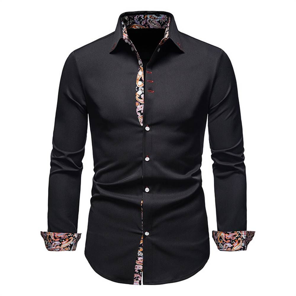 Spring 2025 European-Amecian Fashion Blouse Shirts Men's Single-Breasted Hemd Mit Quadratischem Kragen_viptrois.com