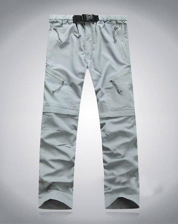 Men's Outdoor Quick-drying Pants, Fast-drying Pants, Long Pants And Short Pants, Two Sections Of Detachable Smooth Plates_viptrois.com
