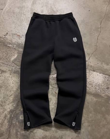 Men's Clothing Retro Y2k Street Trend Hip Hop Casual Elastic Waist Zipper Loose Solid Color Sports Casual Pants_viptrois.com