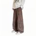 Heavyweight Utility Cargo Pants – Vintage Washed Workwear Jeans With Adjustable Drawstring (Black/Army Green/Coffee, Extended Sizes 5XL-9XL)_viptrois.com