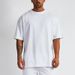 Men's Clothing Premium Heavyweight 100% Cotton Oversized Men's T-Shirt - Relaxed Fit Drop Shoulder Streetwear Tee In White & Black (240g/300g)_viptrois.com