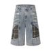 Men's Clothing Retro Distressed Dirty Ripped Deconstructed Shoulder Pad Denim Suit For Men And Women Street Trend Jeans_viptrois.com