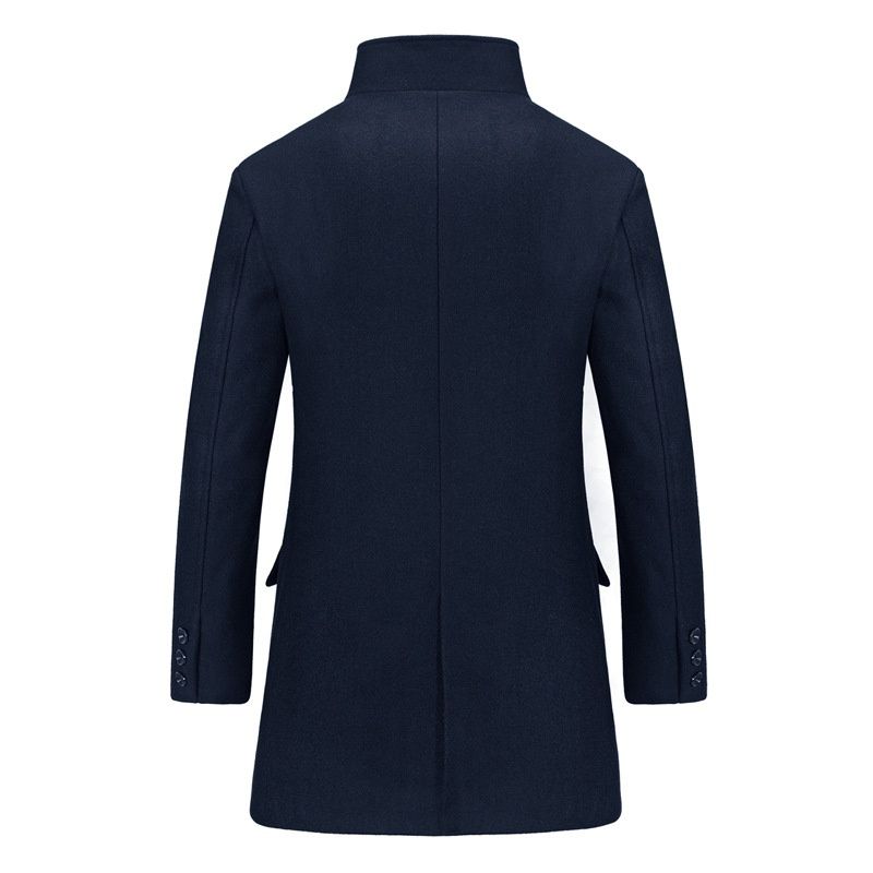 Loom Loom Cross-Border Foreign Trade Russia Europe Station Men's Wool Thick Mid-Length Trench Coat European And_viptrois.com