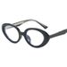 Women's Eyewear Frames Oval Fashion Flat Mirror TR90 Core Frame Ladies Sunglasses Anti Blue Light Personality Glasses_viptrois.com