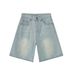 Nirben Denim | American Trendy Brand Ink Splashed Paint Dot Denim Shorts Men's High Street Loose Straight Five Point Pants_viptrois.com