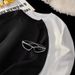 Men's Oversized Textured Long Sleeve T-Shirt – Drop Shoulder Crewneck Layering Tee (White/Black, M-3XL)_viptrois.com