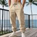 Men's Clothing Men's Workwear Jogger Pants - Heavyweight Straight-Leg Casual Trousers With Tapered Cuffs_viptrois.com