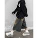 Unisex Washed Distressed Wide Leg Cropped Jeans American Retro Summer Neutral Straight Loose Fit_viptrois.com