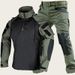 Tactical Assault Shirt & Pants Set - SP2 Edition Military Uniform | Industrial Grey & Camo | Windproof & Flame-Resistant_viptrois.com