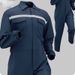 Men's Durable Work Coverall - Flame Resistant, Breathable Polyester Jumpsuit For Welding, Shipyard & Industrial Use (Dark Blue, Orange, Bright Blue)_viptrois.com