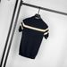Summer Style Slim Fit Men's Polo Shirt Short Sleeve INS Trendy Lapel Top For Men_viptrois.com