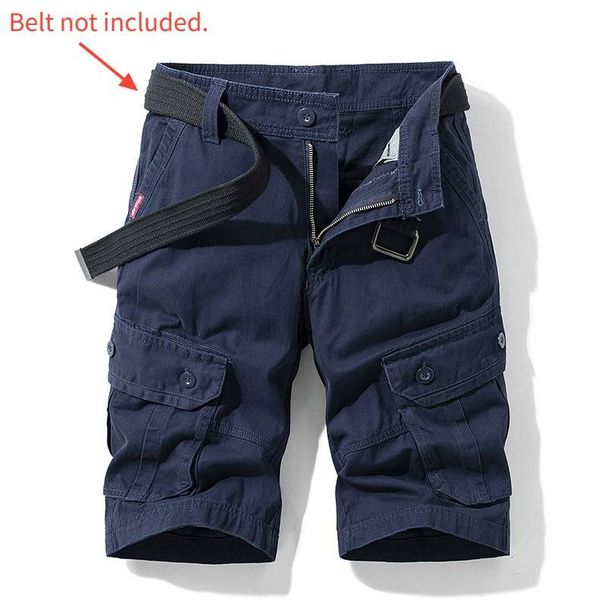 Men's Clothing Classic Six Point Shorts Casual Straight Pants Summer Pure Cotton Breathable Multi Pocket Overalls Wear Resistant Mid Length Pants_viptrois.com