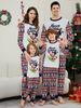 Christmas snowman letters Snowflake Christmas family clothing printed home clothes pajamas_viptrois.com