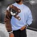 Men's Clothing Men's Sweatshirt Embroidery Casual Fashion Trend Round Neck Sweatshirt Long Sleeve Men_viptrois.com