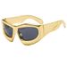 New Electroplated Silver Frame Sunglasses Gold Butterfly Fashion Trend Cyberpunk Hip Hop Sunglasses Personality Y2K_viptrois.com